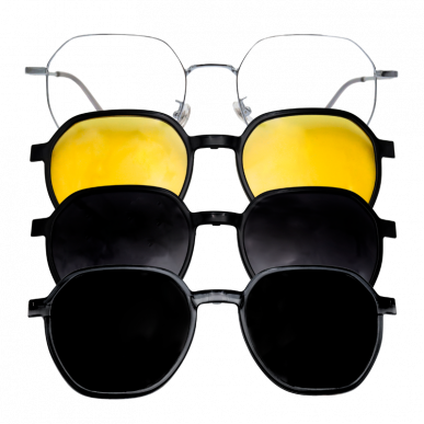Lentes con Clip para visión nocturna y protección UV