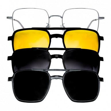 Lentes con Clip para visión nocturna y protección UV