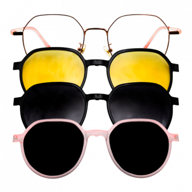Lentes oro rosa